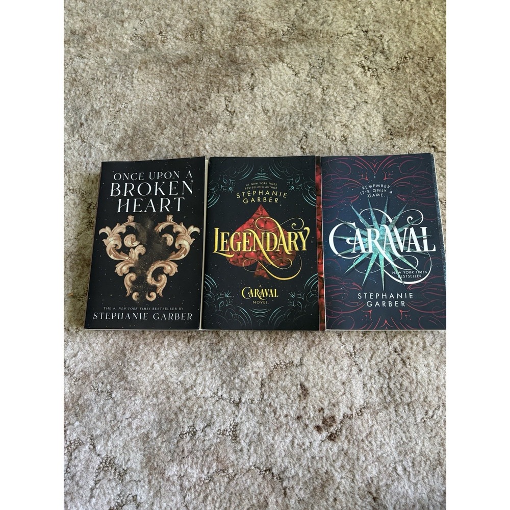 Stephanie Garber YA Fantasy 3 Book Lot Caraval Legendary Once Upon a Broken